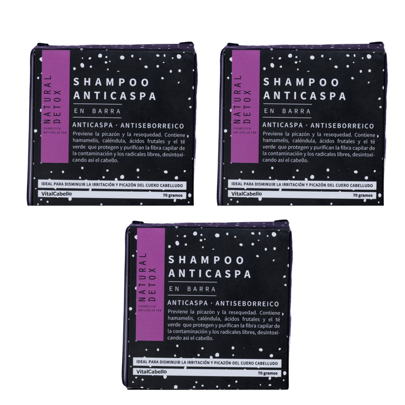 VitalCabello™- Shampoo Natural Anticaspa en barra