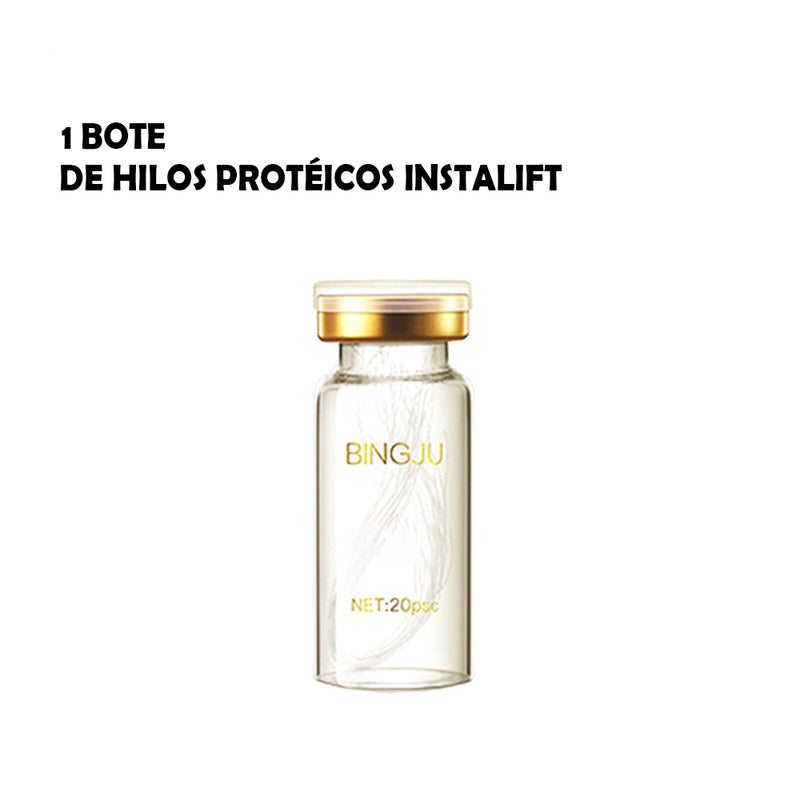 Combinación de hilos proteicos InstaLift y Nano Gold Essence
